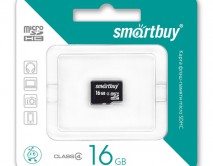 Карта памяти MicroSDHC SmartBuy 16GB cl4, SB16GBSDCL4-00