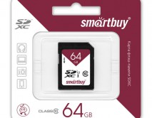64GB Карта памяти SDXC Smart Buy class 10, (SB64GBSDXC10) 
