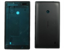 Корпус Nokia 520 Lumia черный (задняя крышка + рамка под дисплей) 2 класс 