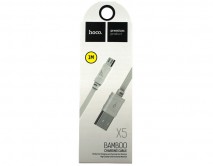 Кабель Hoco X5 microUSB - USB белый, 1м 