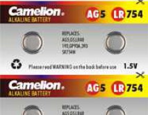 Элемент марганцево-щелочной Camelion AG05/393/SR754W/LR754/LR48/193/GP93A (10-BL) цена за 1шт 