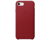 Чехол iPhone 7/8/SE 2020 Leather Case copy в упаковке красный 