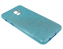 Чехол Samsung A730F A8+ 2018 Shine голубой 