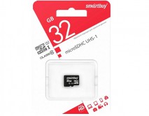 Карта памяти MicroSDHC SmartBuy 32GB cl10 UHS-I, SB32GBSDCL10-00