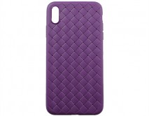 Чехол iPhone XS Max Плетеный фиолетовый