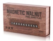 Парковочная автовизитка Remax RT-SP13 Re-Wood Magnetic Walnut Plate walnut