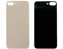 Задняя крышка (стекло) iPhone 8 Plus (5.5) (c увеличенным вырезом под камеру) золото 1 класс