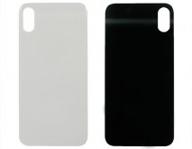 Задняя крышка (стекло) iPhone X (c увеличенным вырезом под камеру) белая 1кл