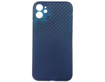 Чехол iPhone 11 Ультратонкий карбон (синий)