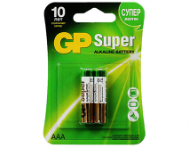 Батарейка AAA GP Super LR03 2-BL, цена за 1 упаковку