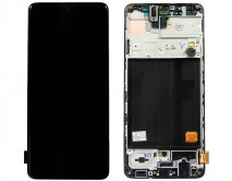 Дисплей Samsung A515F Galaxy A51 + тачскрин + рамка черный (GH82-21669A) (Service Pack 100%)