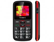 Телефон Texet TM-B217 черный/красный