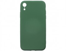 Чехол iPhone XR Microfiber (темно-зеленый) 