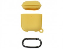 Чехол AirPods 1/2 Leather Hang Case (желтый)