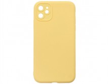 Чехол iPhone 11 Силикон Matte 2.0mm (желтый) 
