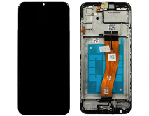 Дисплей Samsung A025F Galaxy A02s + тачскрин + рамка черный (GH81-20118A) (Service Pack 100%)