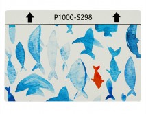Защитная плёнка текстурная на заднюю часть Животный мир (Рыбы, S298) 