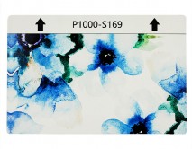 Защитная плёнка текстурная на заднюю часть "Цветы" (Цветы синие, S169)