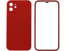 Защита 360 iPhone 12 красная (защитное стекло+задняя крышка) 