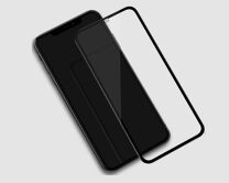 Защитное стекло iPhone X/XS/11 Pro Silicone Edge черное