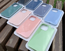 Чехол iPhone 13 Pro Max Liquid Silicone FULL (темно-синий)