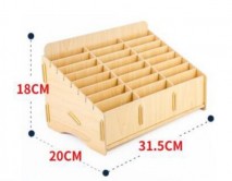 Деревянный ящик для хранения смартфонов на 24 места