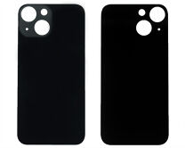Задняя крышка (cтекло) iPhone 13 Mini (с увел. вырезом) черная 1 класс