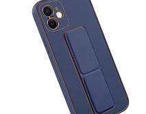 Чехол iPhone 12 Sunny Leather+Stander (темно-синий) 