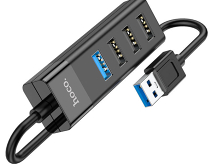 USB HUB Hoco HB25 4-in-1 (USB to USB3.0+USB2.0*3) черный