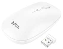Беспроводная мышь Hoco GM15 Art, белый, два режима подключения 2.4G/BTv3.0+v5.0, 800/1200/1600DPI, 4D клавиши