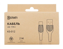 Кабель Kstati KS-012 Type-C - USB черный, 2м