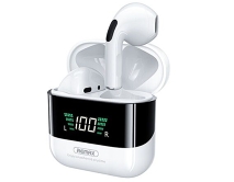 Bluetooth  стереогарнитура Remax TWS-10 Plus с дисплеем, белая