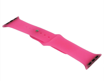 Ремешок Watch Series 38mm/40mm/41mm силиконовый pink luminous, SM #KZ02 (светятся в темноте)