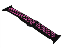 Ремешок Watch Series 38mm/40mm/41mm силиконовый Nike band черно-фиолетовый #6 