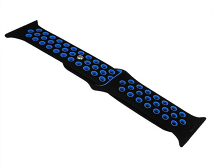 Ремешок Watch Series 38mm/40mm/41mm силиконовый Nike band черно-синий #8 
