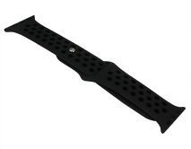 Ремешок Watch Series 38mm/40mm/41mm силиконовый Nike band темно-серый/черный  #26
