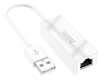 Переходник Hoco UA22 USB - RJ45, ethernet adapter, 100 Mbps, белый
