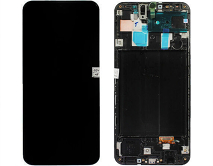 Дисплей Samsung A305F Galaxy A30 + тачскрин + рамка черный (AMOLED Оригинал/Замененное стекло)