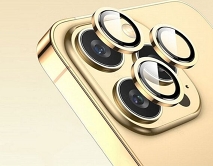 Защитная накладка на камеру iPhone 12 Pro Max золотая (комплект 3шт)