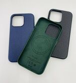 Чехол iPhone 14 Pro Classic Leather (темно-синий)